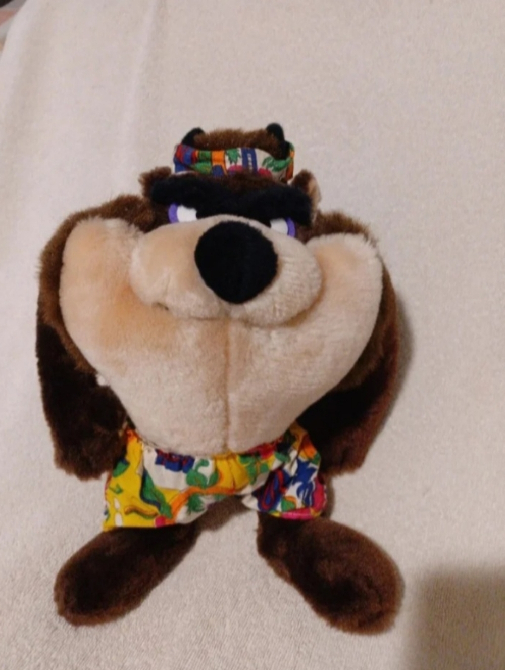 Vintage Looney tunes WB taz on the beach plush